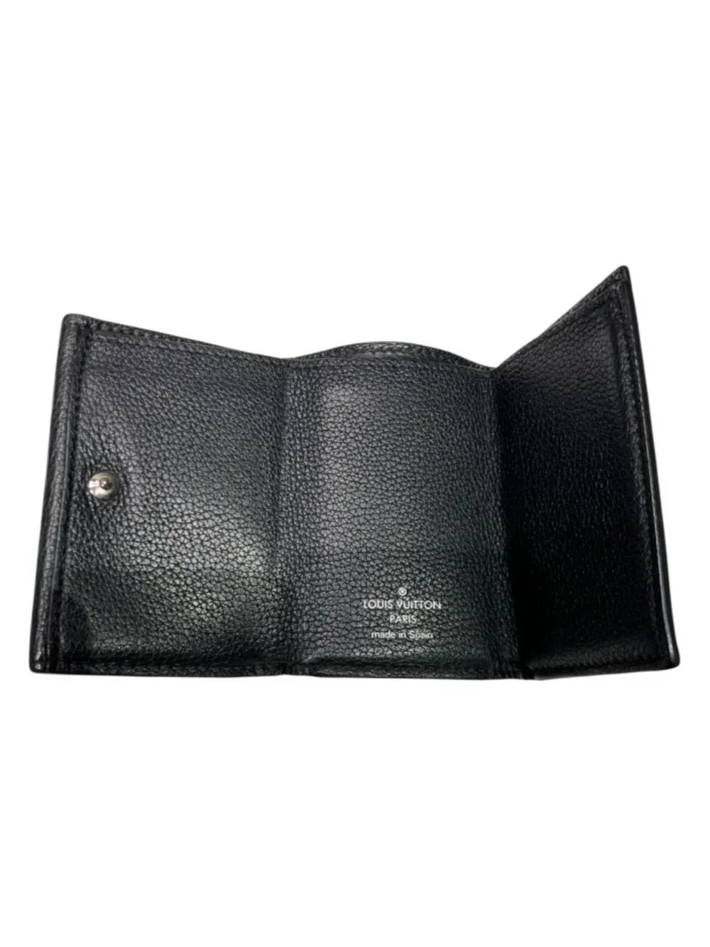 Louis Vuitton Portefeuille Lock Mini Taurillon Trifold Wallet Leather